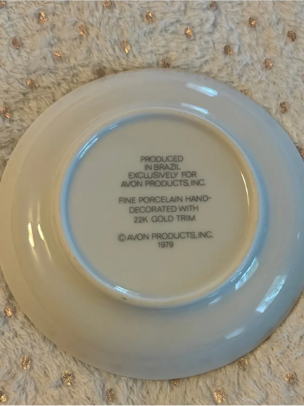 Vintage Avon Butterfly Collection 3 Pc Porcelain Trinket Dish & Box Set 22K Gold